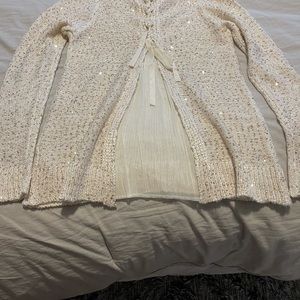 Women’s sequins sweater w/sexy lace up back. M